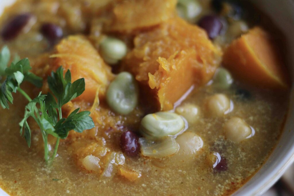 5 Bean Curry Butternut Soup
