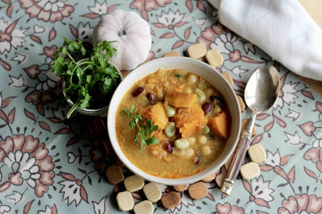 5 Bean Curry Butternut Soup