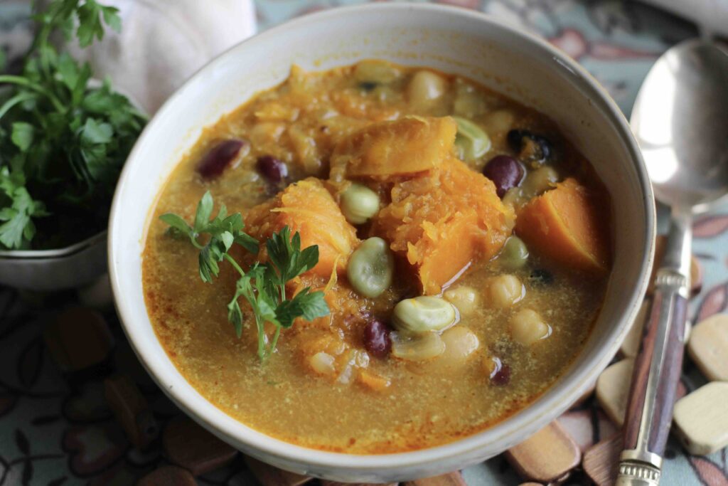 5 Bean Curry Butternut Soup