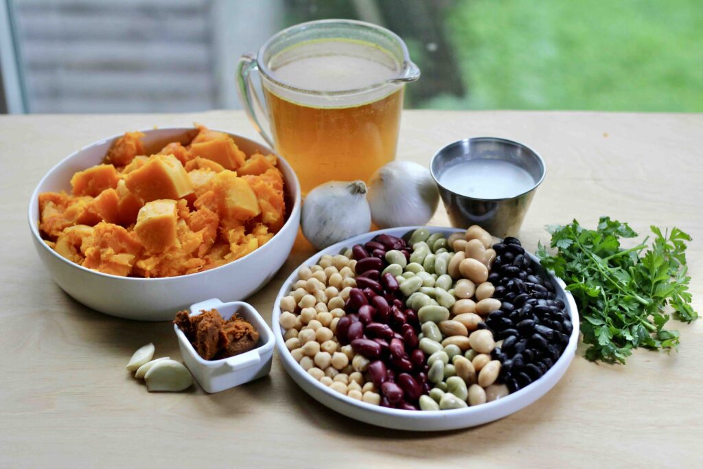 5 Bean Curry Butternut Soup