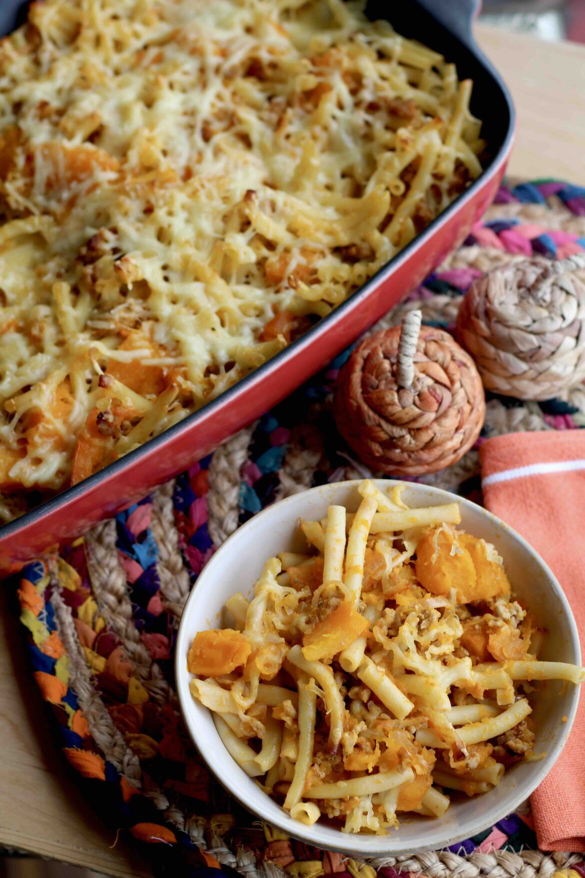 Cheesy Pumpkin Pork Bake