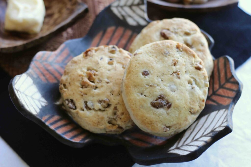 Chestnut Walnut Spelt Scones