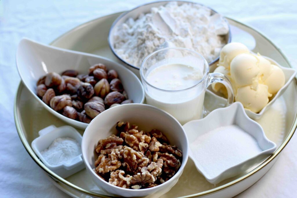 Chestnut Walnut Spelt Scones