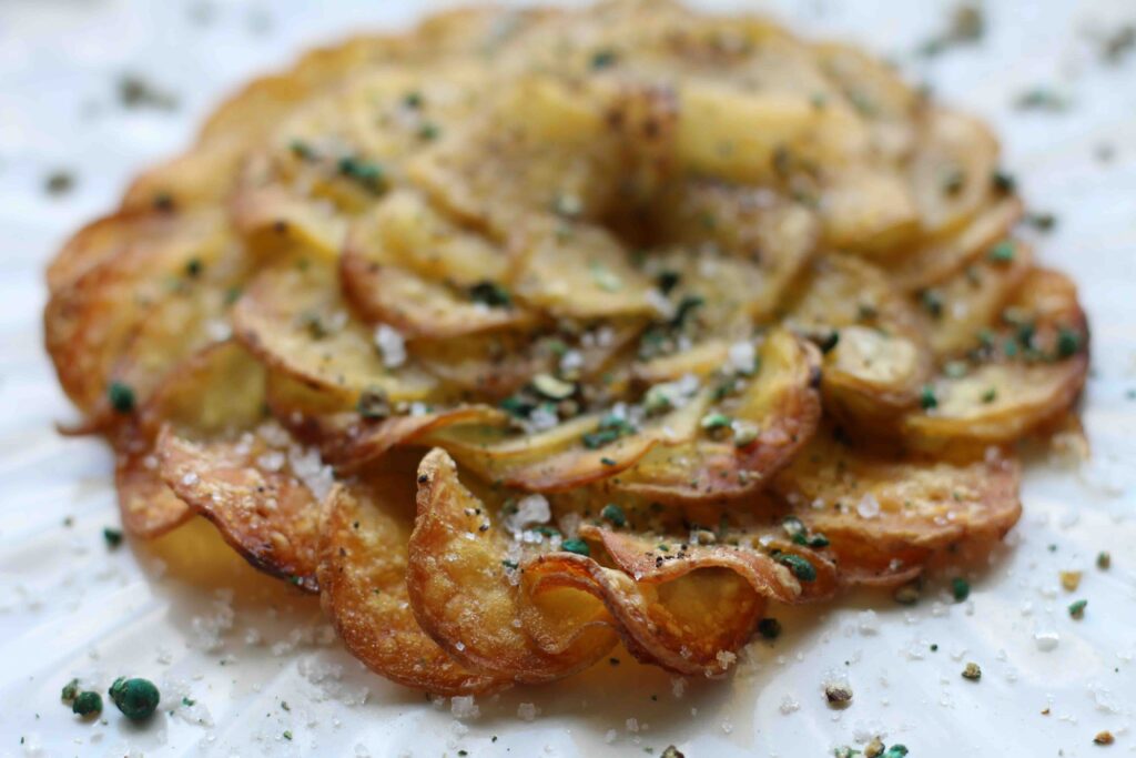 Crispy Baked Potato Flowers