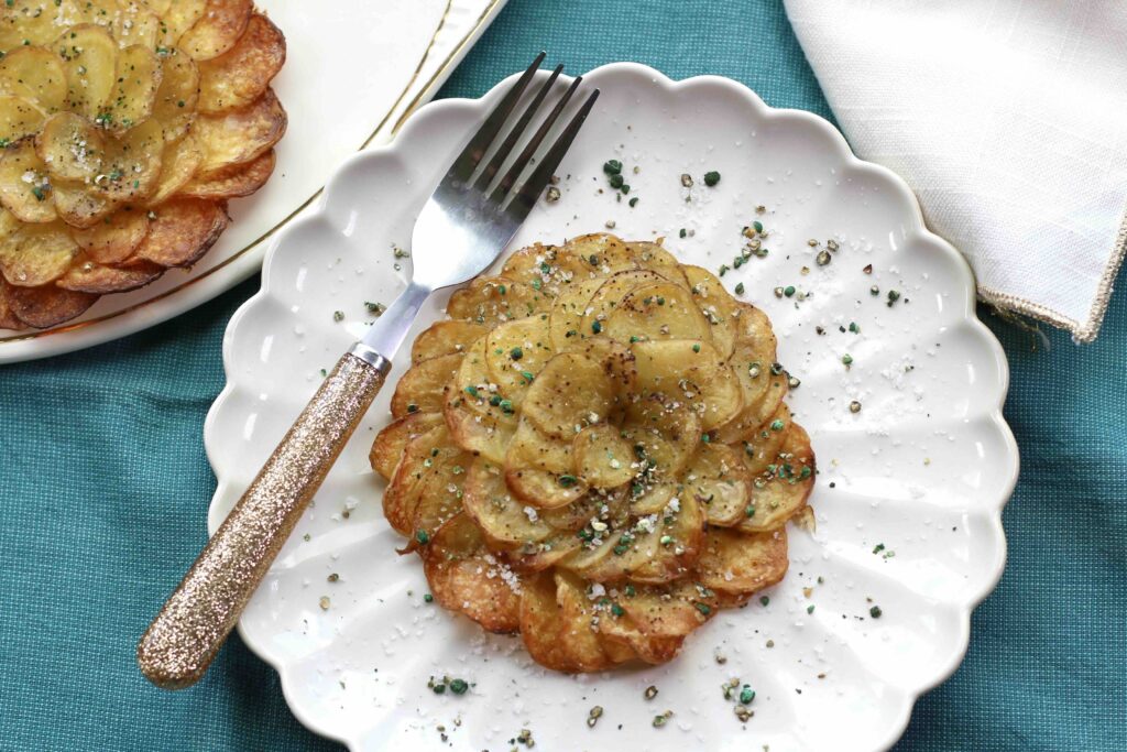 Crispy Baked Potato Flowers