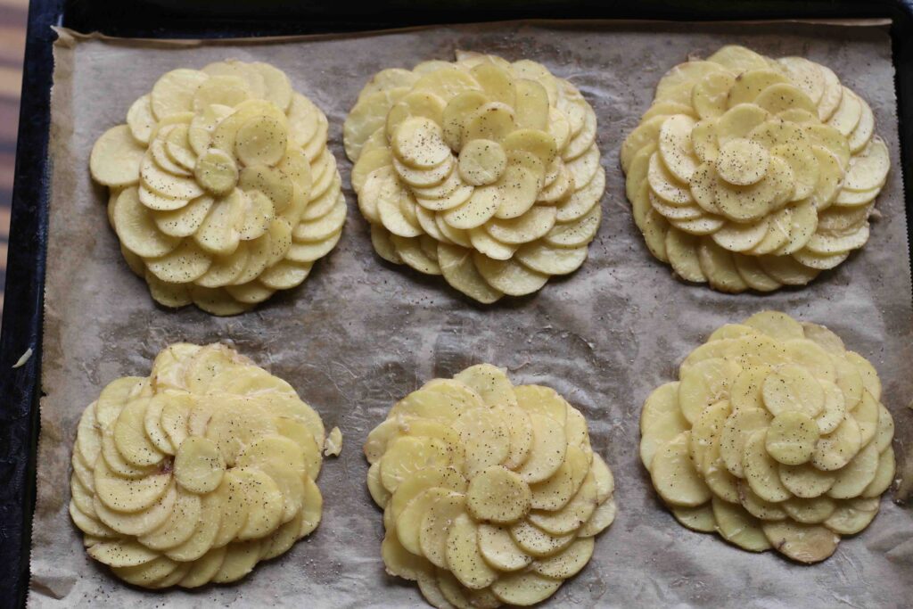Potato Roses unbaked
