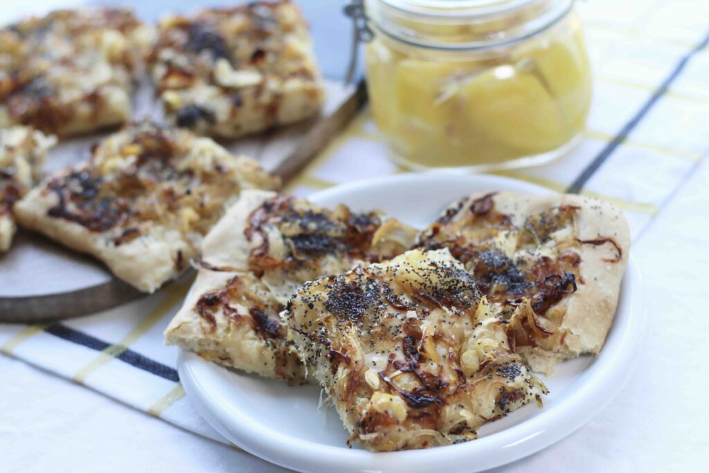 Preserved Lemon Spelt Pletzl