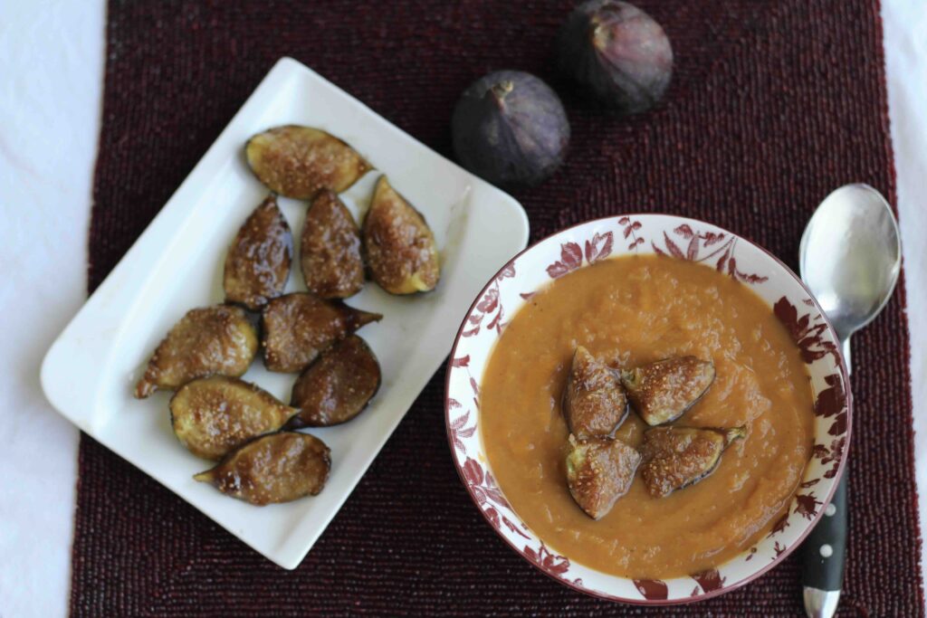 Sweet Potato Fennel Soup with Caramelized Figs