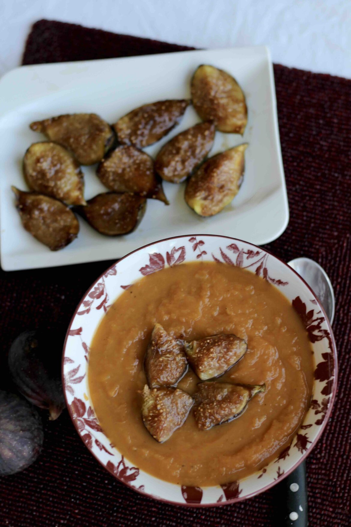 Sweet Potato Fennel Soup with Caramelized Figs