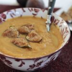 Sweet Potato Fennel Soup with Caramelized Figs