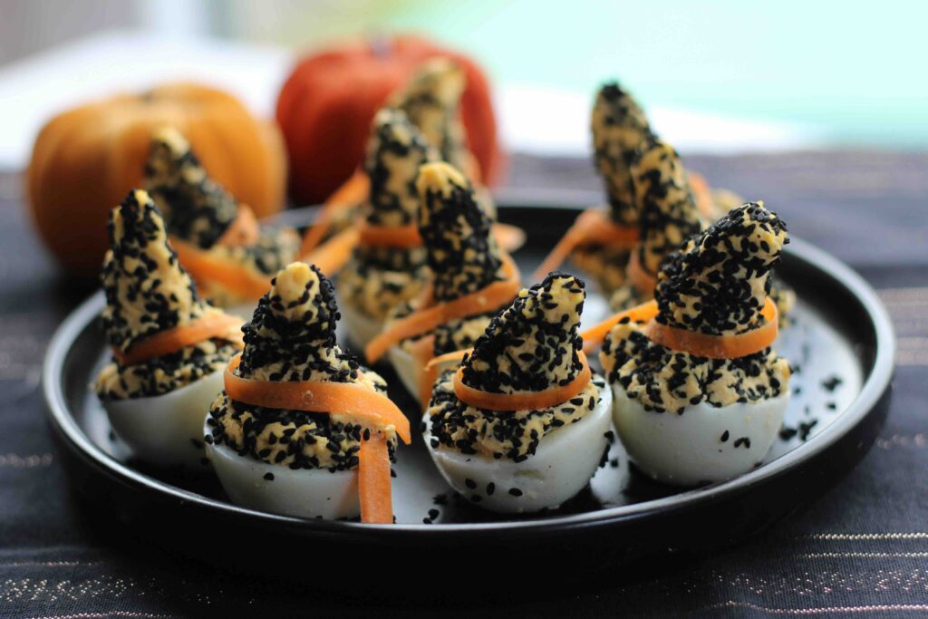 Witch Hat Deviled Eggs
