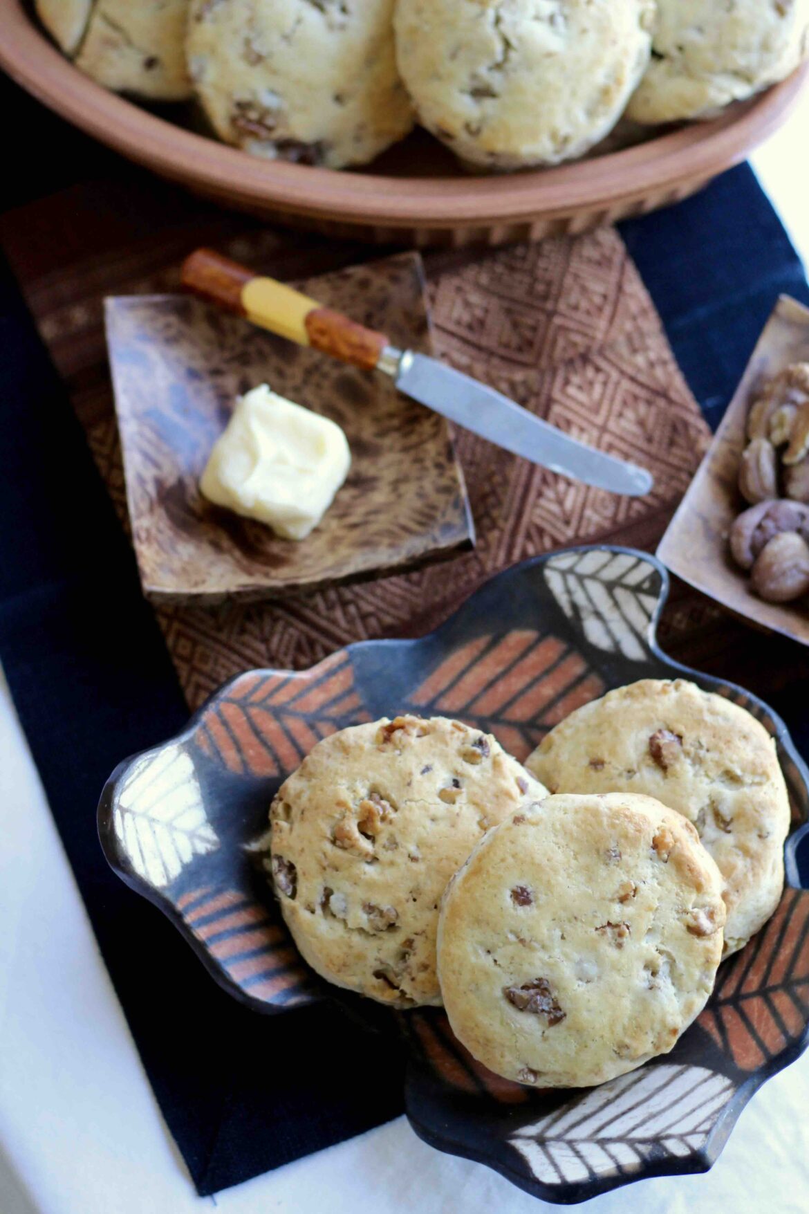 Chestnut Walnut Spelt Scones